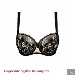 Empreinte Agathe Lace Balcony Bra - Black